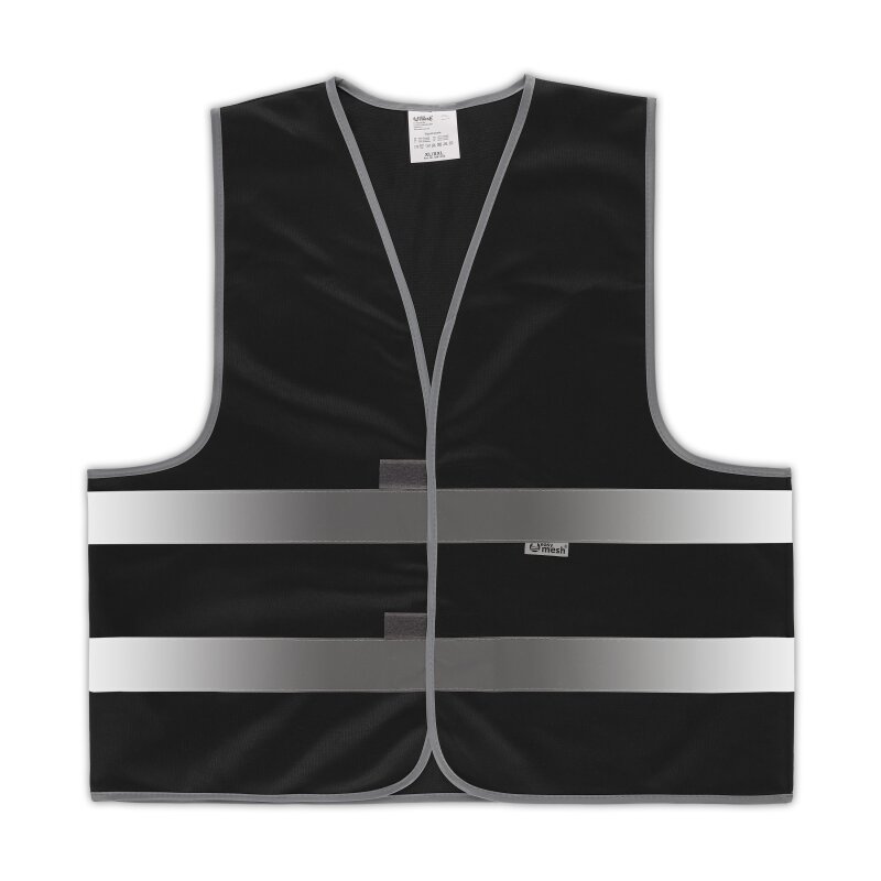 Nashville print factory Warnweste farbig mit Security in weiß Bedruckt  (Rücken) Signalweste Sicherheitsweste Schwarz/Black