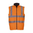 Reversible  Fleece Bodywarmer Weste gelb oder orange 3XL gelb