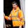 High Visibility Zip Hoodie - Warnschutz Pullover mit Reißverschluss orange XL