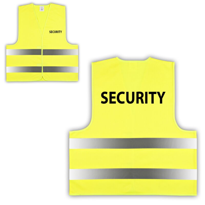 Signalweste Warnweste gelb SECURITY XL/XXL