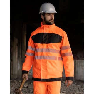 EOS Hi-Vis Workwear Parka Jacke With Printing Area - orange