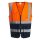 Pro Hi-Vis Executive Vest Warnweste mit Taschen und Reißverschluss orange/navy