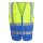 Pro Hi-Vis Executive Vest Warnweste mit Taschen und Reißverschluss gelb/blau