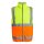 Pro Hi-Vis Full Zip Gilet  Vest - moderne Warnweste mit Reißverschluss - gelb/orange