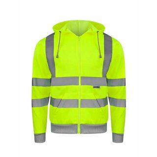 Hi-Vis Workwear Hooded Sweat- Jacket Galway - Warnschutz Sweatjacke - gelb