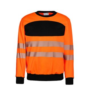 EOS Hi-Vis Workwear Sweatshirt with Printing Area - modernes Warnschutz Sweatshirt - orange