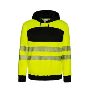 EOS Hi-Vis Workwear Hoody With Printing Area - moderner Warnschutz Hoodie - gelb