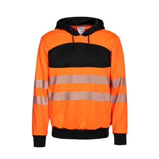 EOS Hi-Vis Workwear Hoody With Printing Area - moderner Warnschutz Hoodie - orange