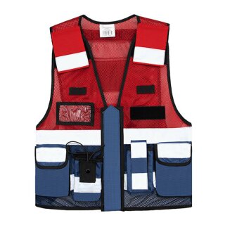 MESH Einsatzweste mit Funktion -Mesh Tactical Vest Sparta -blau/rot