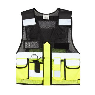 MESH Einsatzweste mit Funktion -Mesh Tactical Vest Sparta - gelb/schwarz