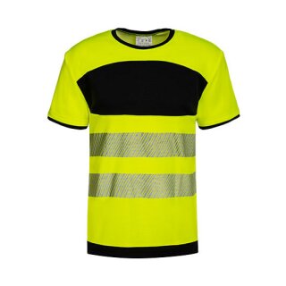 EOS Hi-Vis Workwear T-Shirt With Printing Area - modernes Warnschutz Shirt- gelb