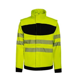 EOS Hi-Vis Workwear Softshell Jacket With Printing Area - gelb